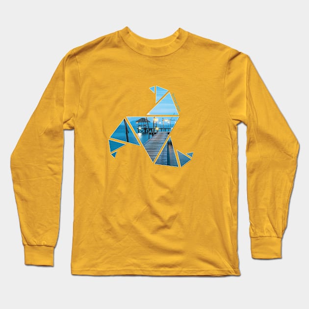 Summer 2021 Geometric Sunset Party Long Sleeve T-Shirt by SwitColor